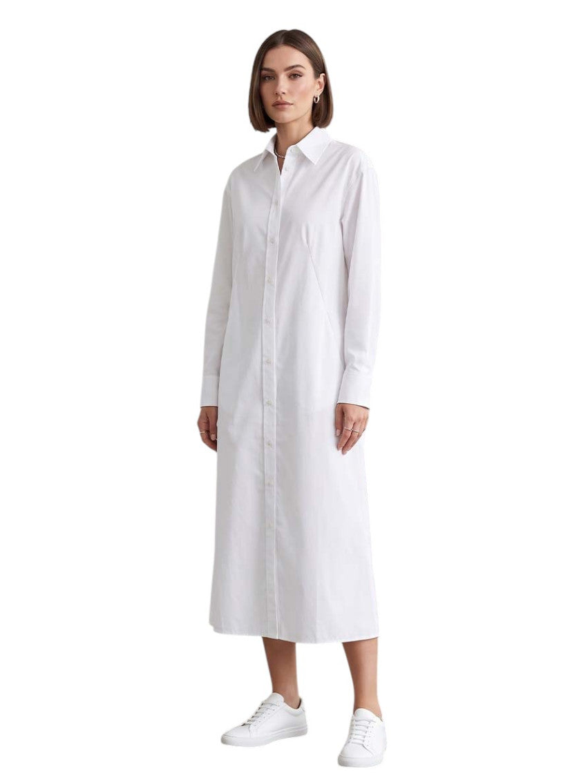 White Solid Maxi Dress 3