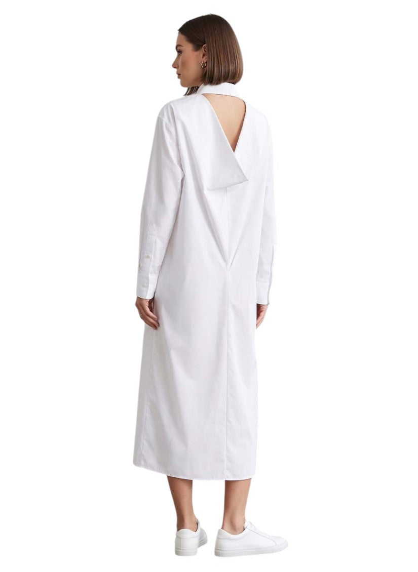 White Solid Maxi Dress 4