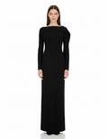 Black Solid Maxi Dress 1