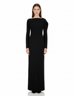 Black Solid Maxi Dress 1