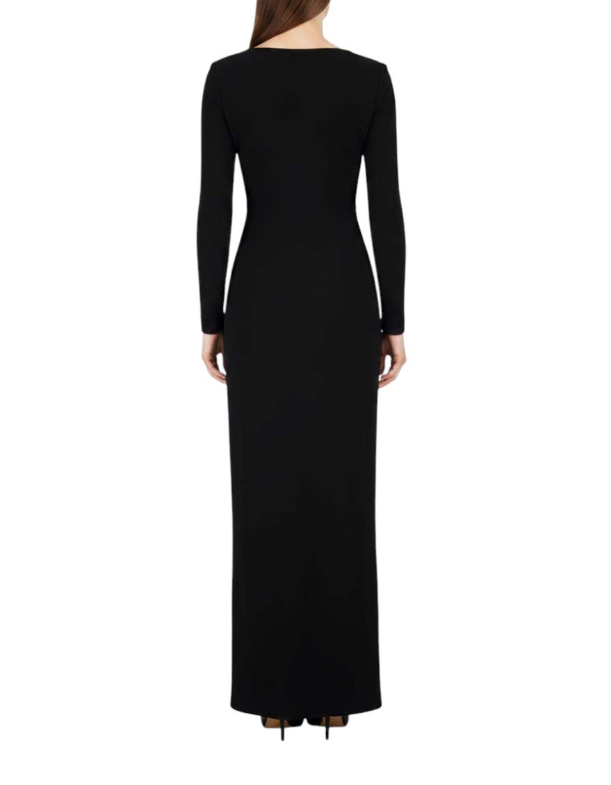 Black Solid Maxi Dress 2
