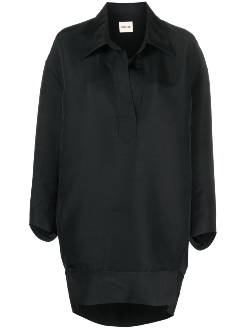 Black Solid Mini Dress 1