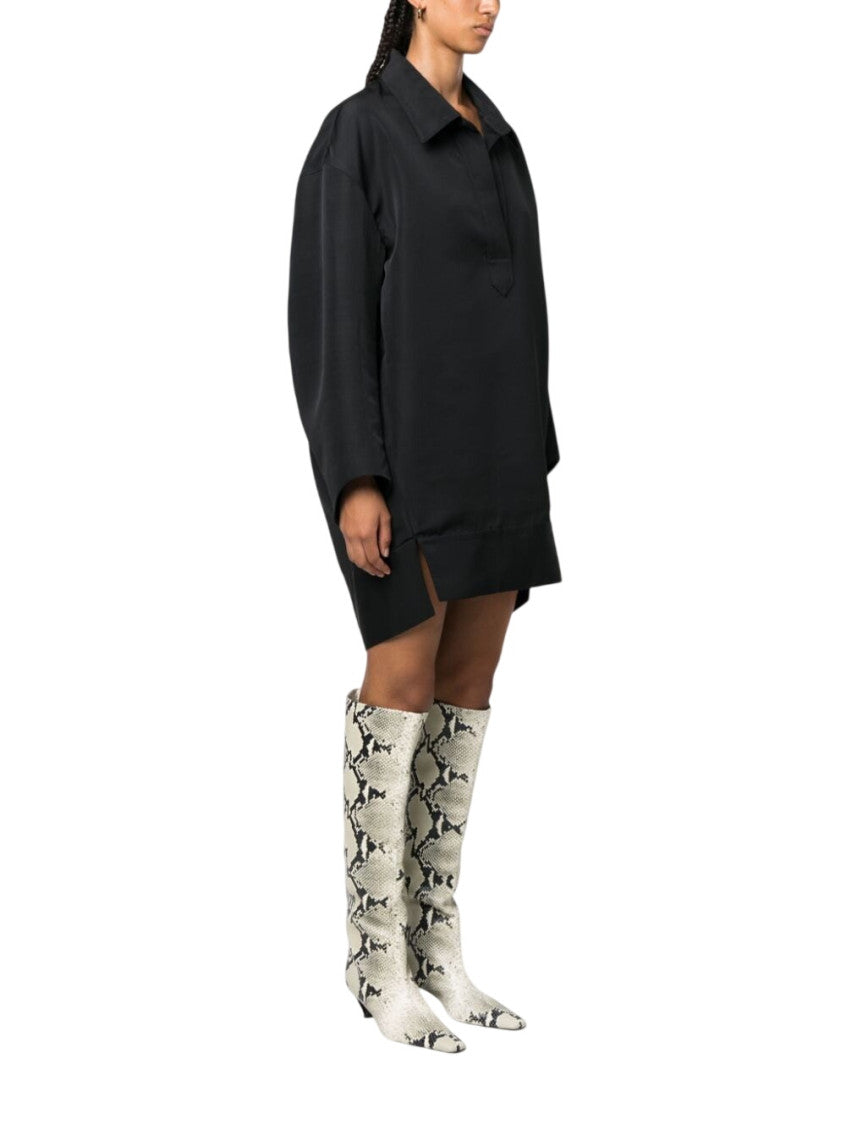 Black Solid Mini Dress 3
