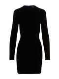 Black Solid Mini Dress 1