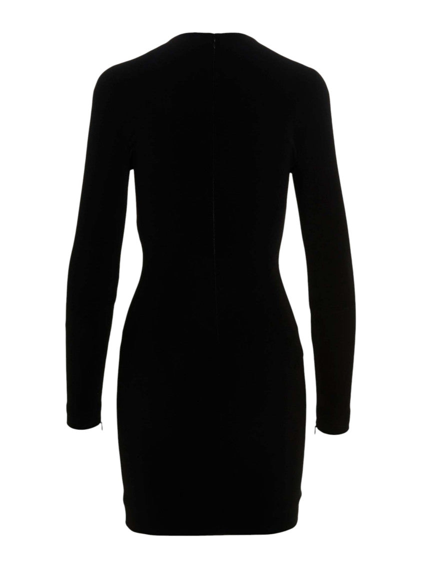 Black Solid Mini Dress 2