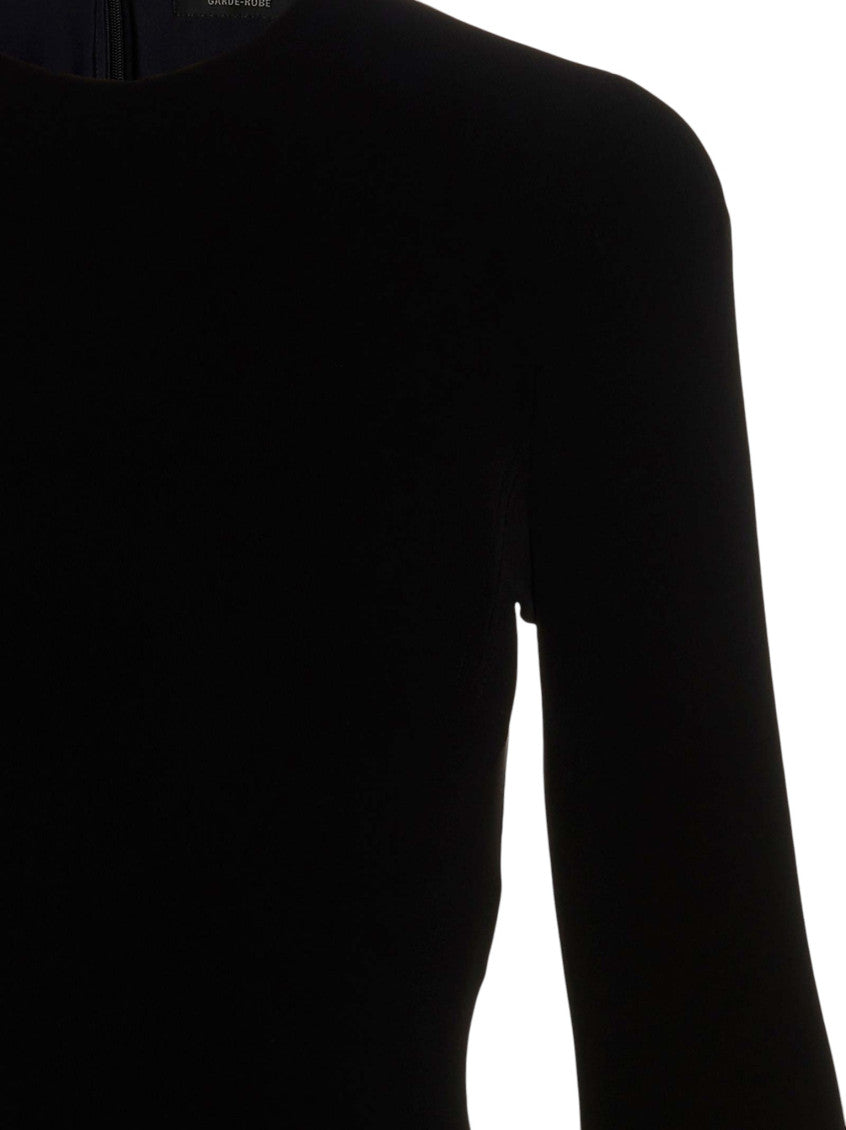 Black Solid Mini Dress 3