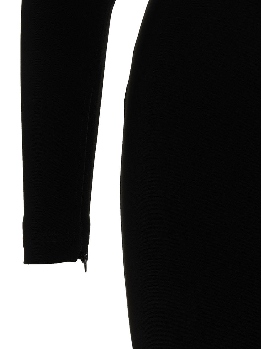 Black Solid Mini Dress 4