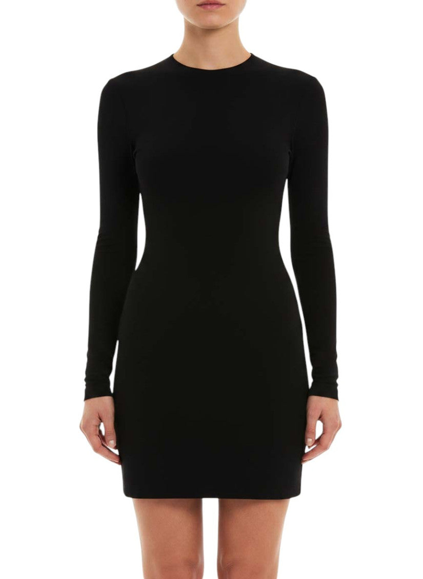 Black Solid Mini Dress 5