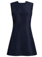 Navy Blue Solid Mini Dress 1