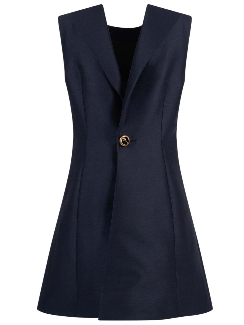 Navy Blue Solid Mini Dress 2