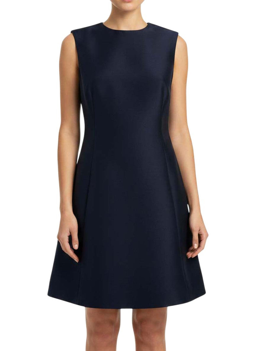 Navy Blue Solid Mini Dress 3