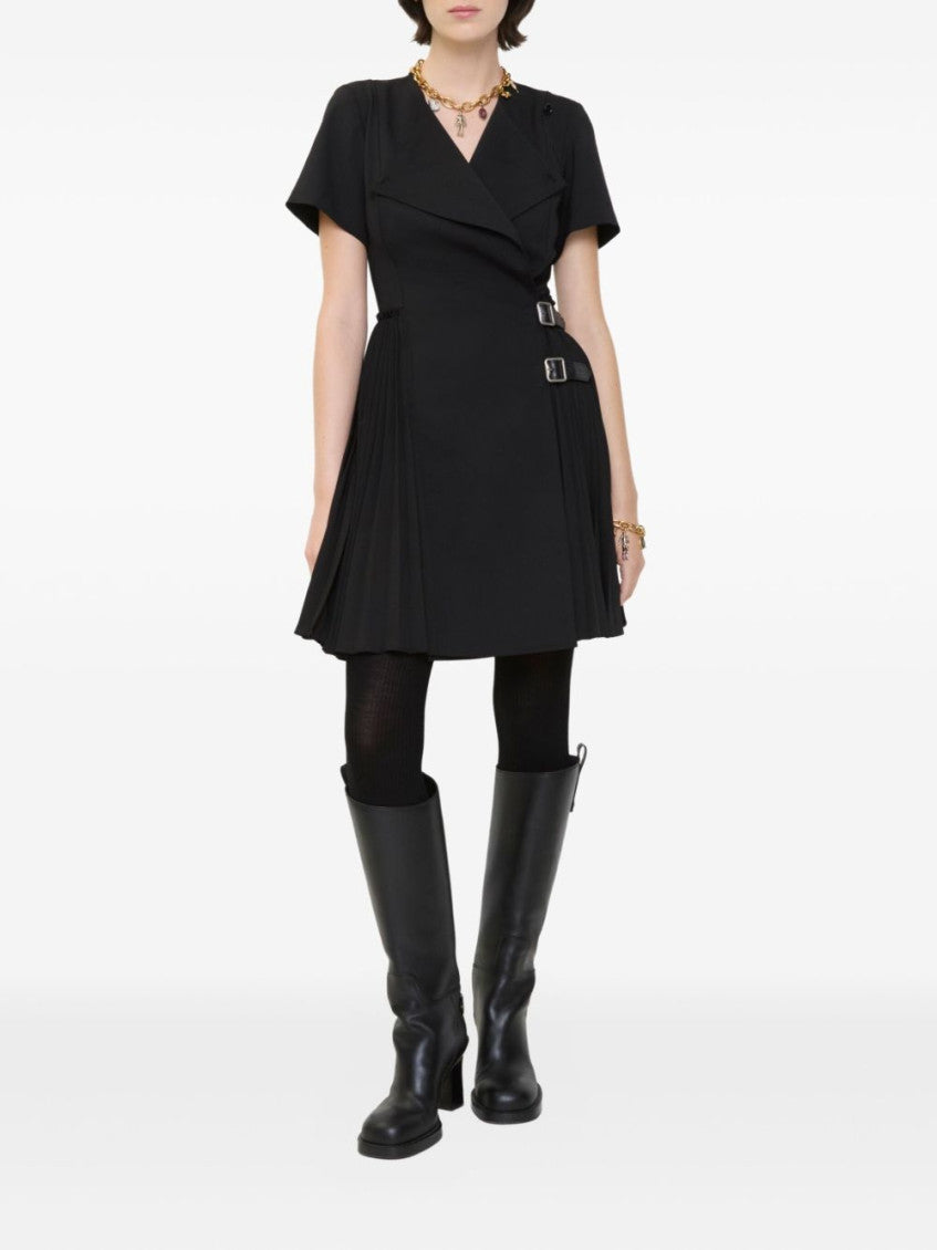 Black Short Wrap Dress 3