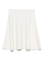White Wool midi skirt 1