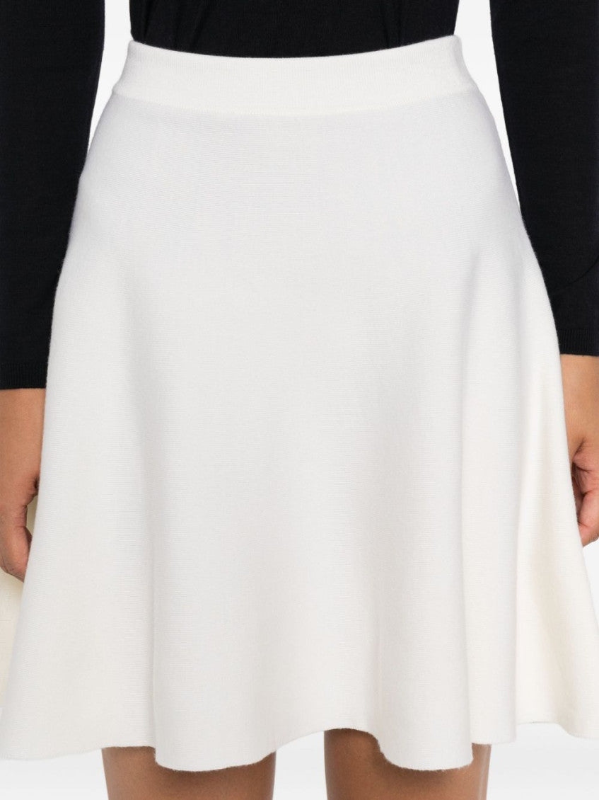 White Wool midi skirt 3