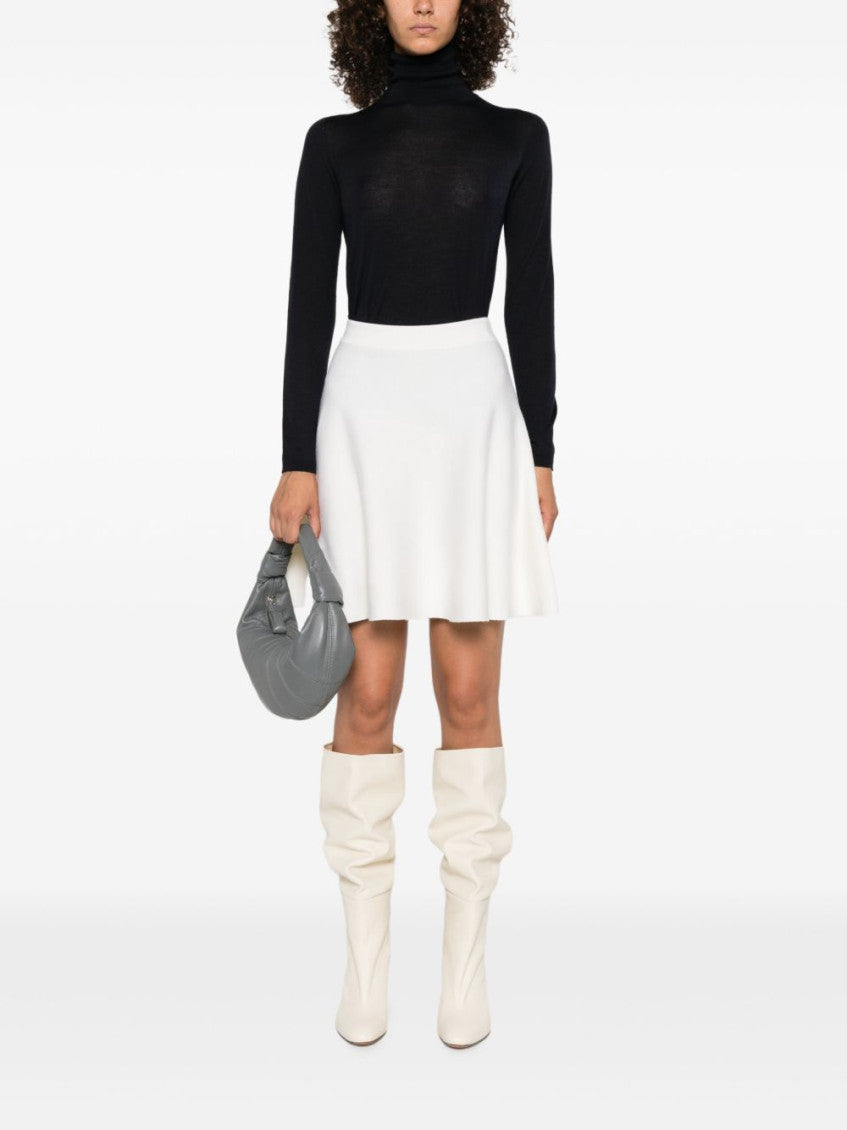 White Wool midi skirt 5