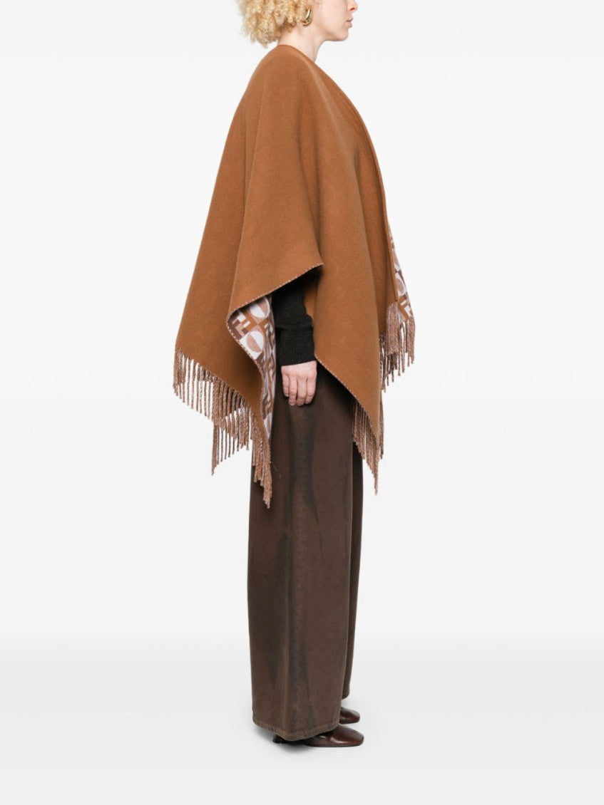 Brown Reversible Fendi Optical Poncho 4