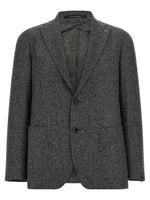 Grey Notched Lapel Blazer 1