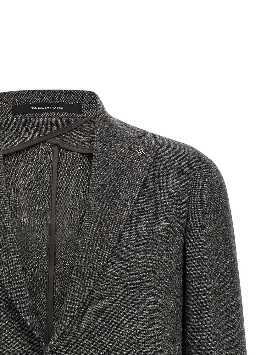 Grey Notched Lapel Blazer 3