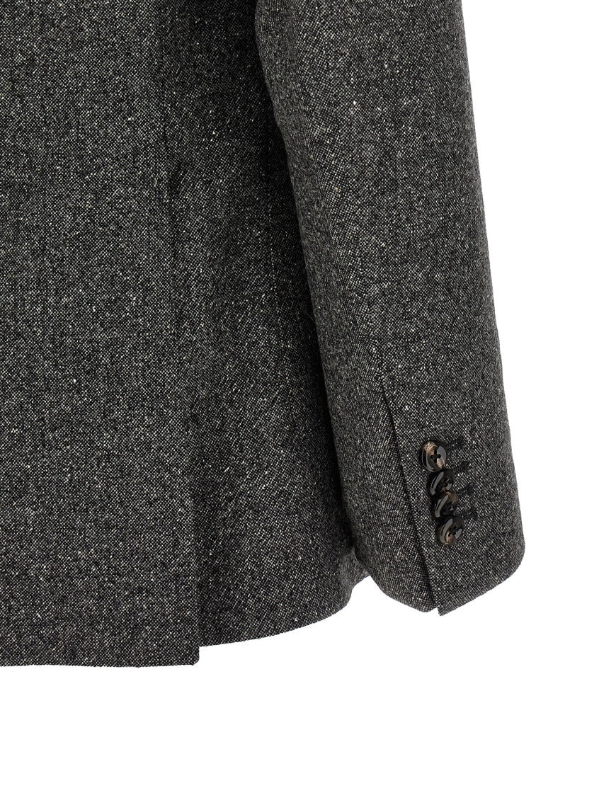 Grey Notched Lapel Blazer 4