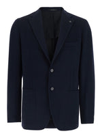 Navy Blue Textured Blazer 1