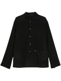 Black Mandarin Collar Blazer 1