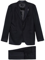 Navy Notched Lapel Suit 1