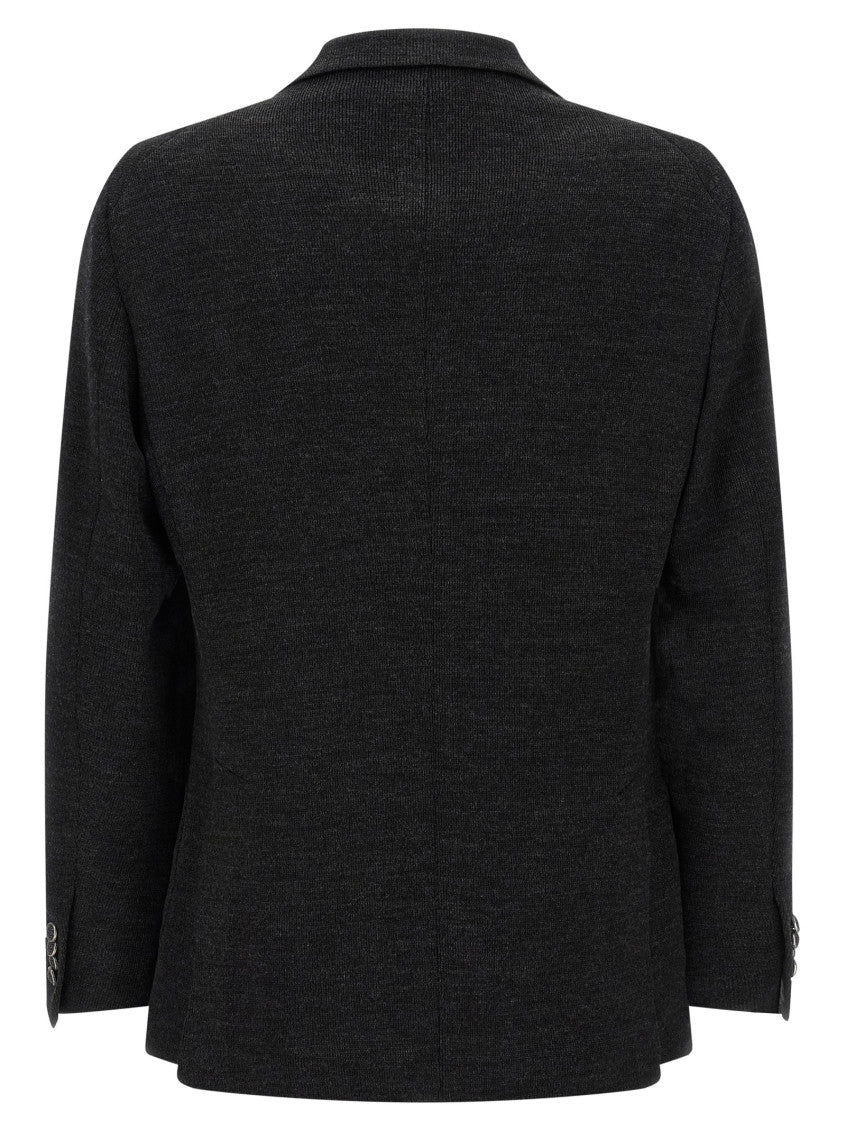 Dark Grey Textured Blazer 2