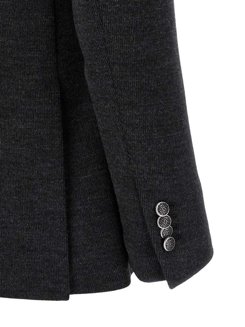 Dark Grey Textured Blazer 4