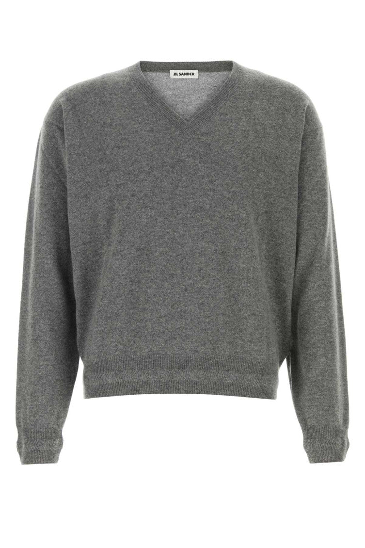 Grey V Neck Sweater 1