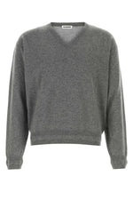 Grey V Neck Sweater 1