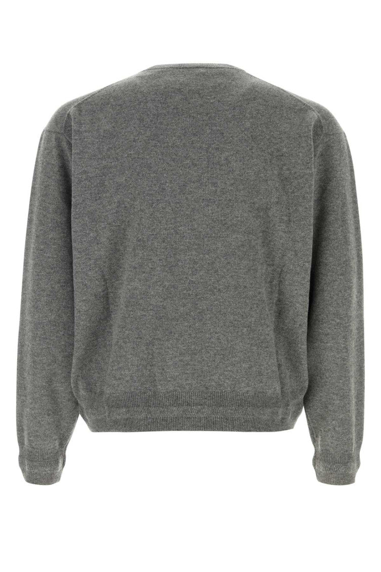Grey V Neck Sweater 2