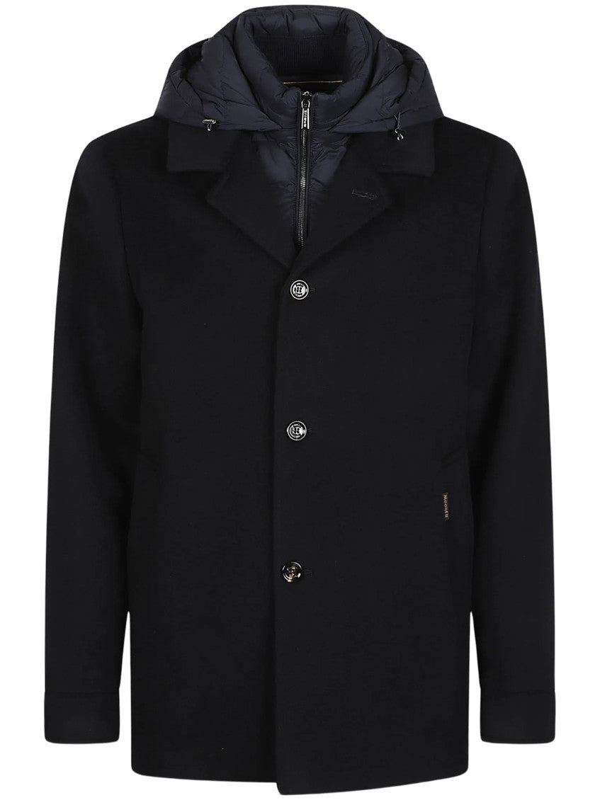 Navy Solid Hood Jacket 1