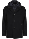 Navy Solid Hood Jacket 1