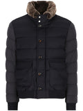 Navy Mock Collar Jacket 1