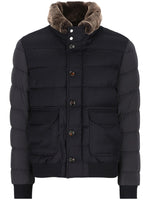 Navy Mock Collar Jacket 1