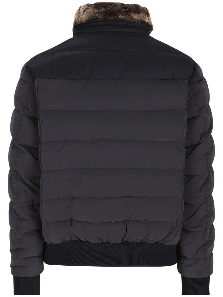 Navy Mock Collar Jacket 2