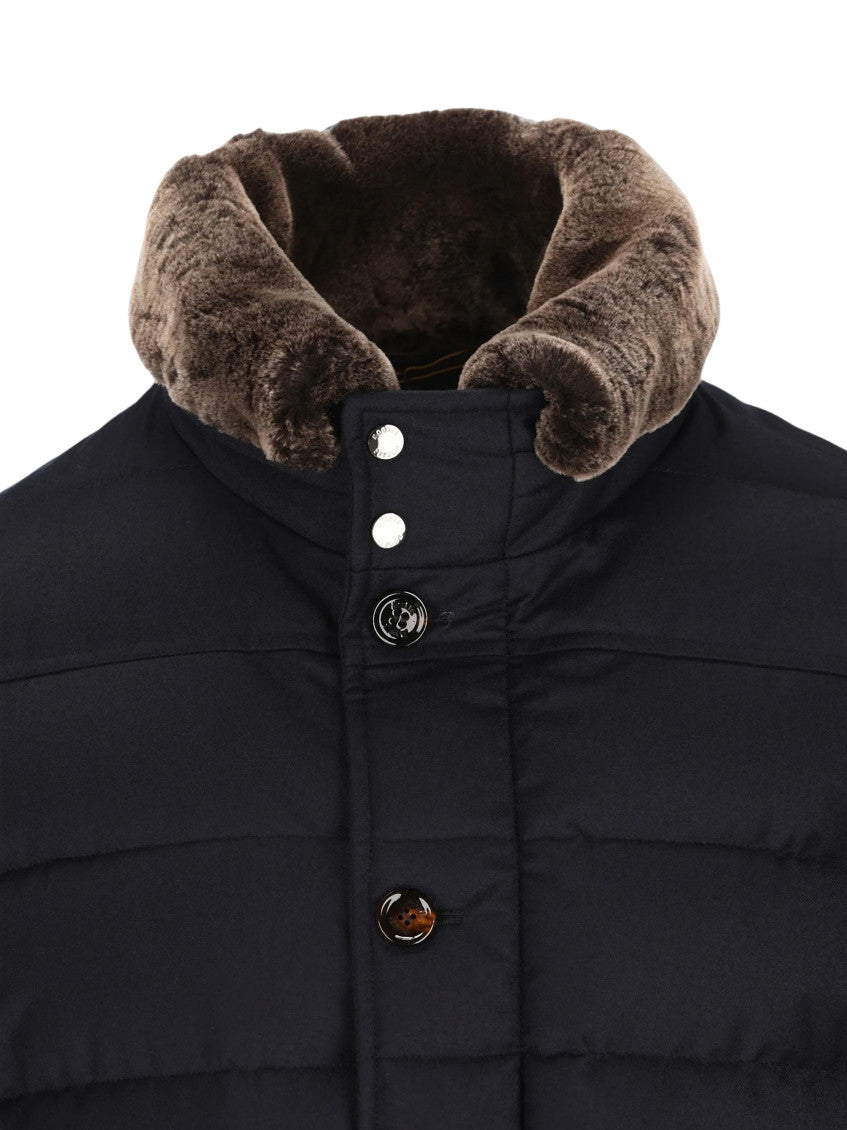 Navy Mock Collar Jacket 4