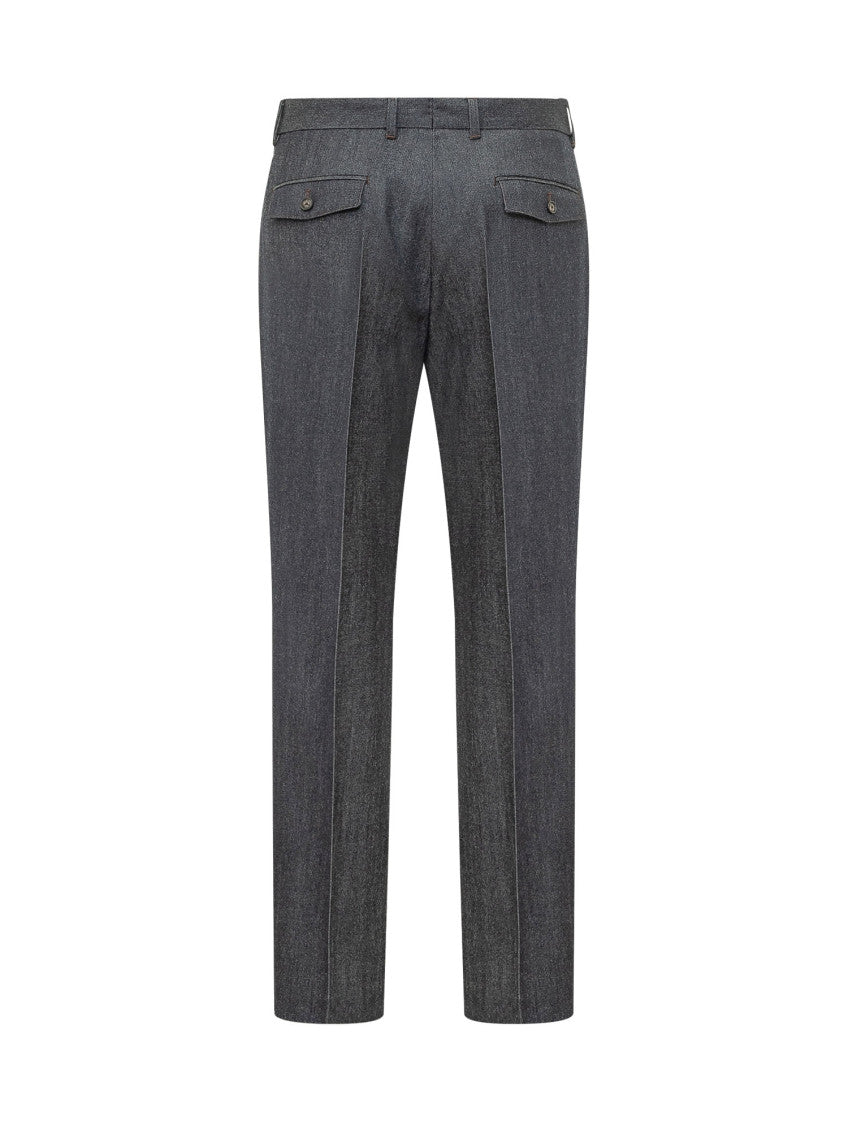 Dark Grey Tailored Trousers 2