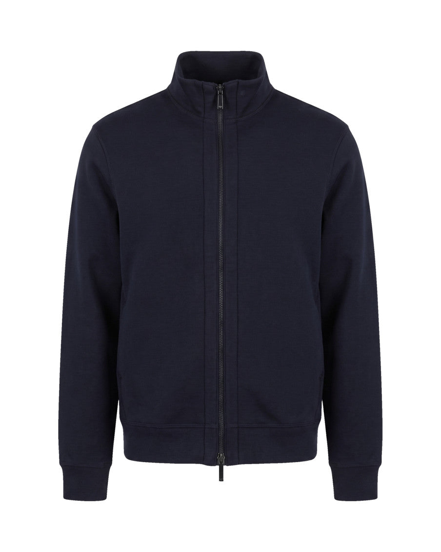 Navy Blue Zip-Up Sweatshirt 1