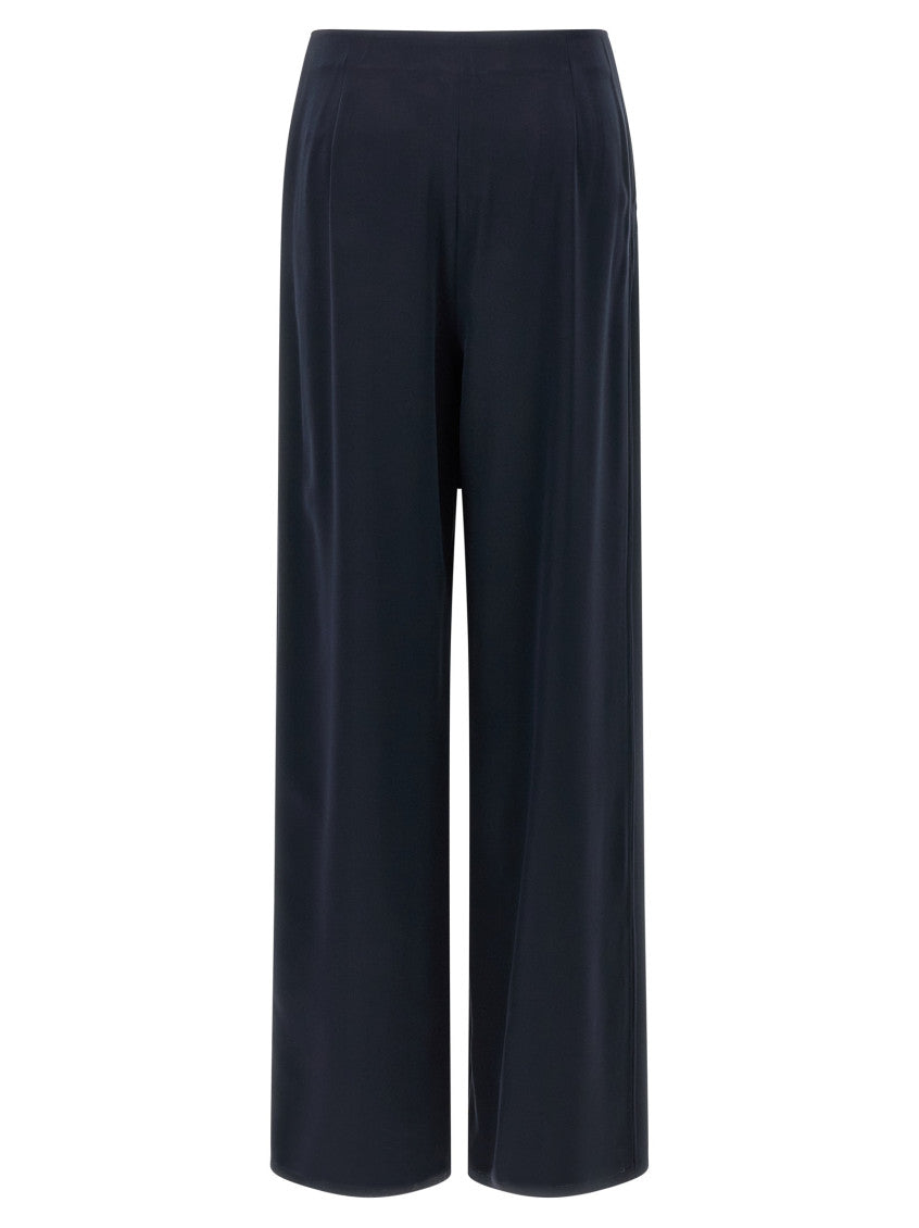 Dark Blue Straight Pleated Pants 2