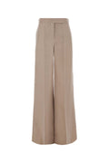 Brown Flared Flat Front Pants 1