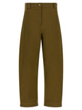 Green Tapered Flat Front Pants 1