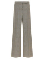 Grey Flared Flat Front Pants 1