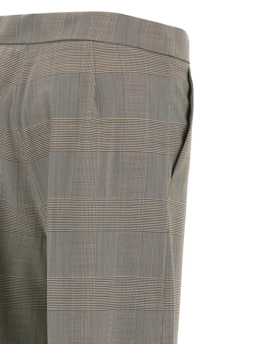 Grey Flared Flat Front Pants 4