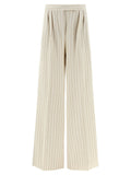 Off White Loose Pleated Pants 1