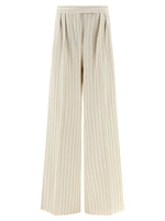 Off White Loose Pleated Pants 1