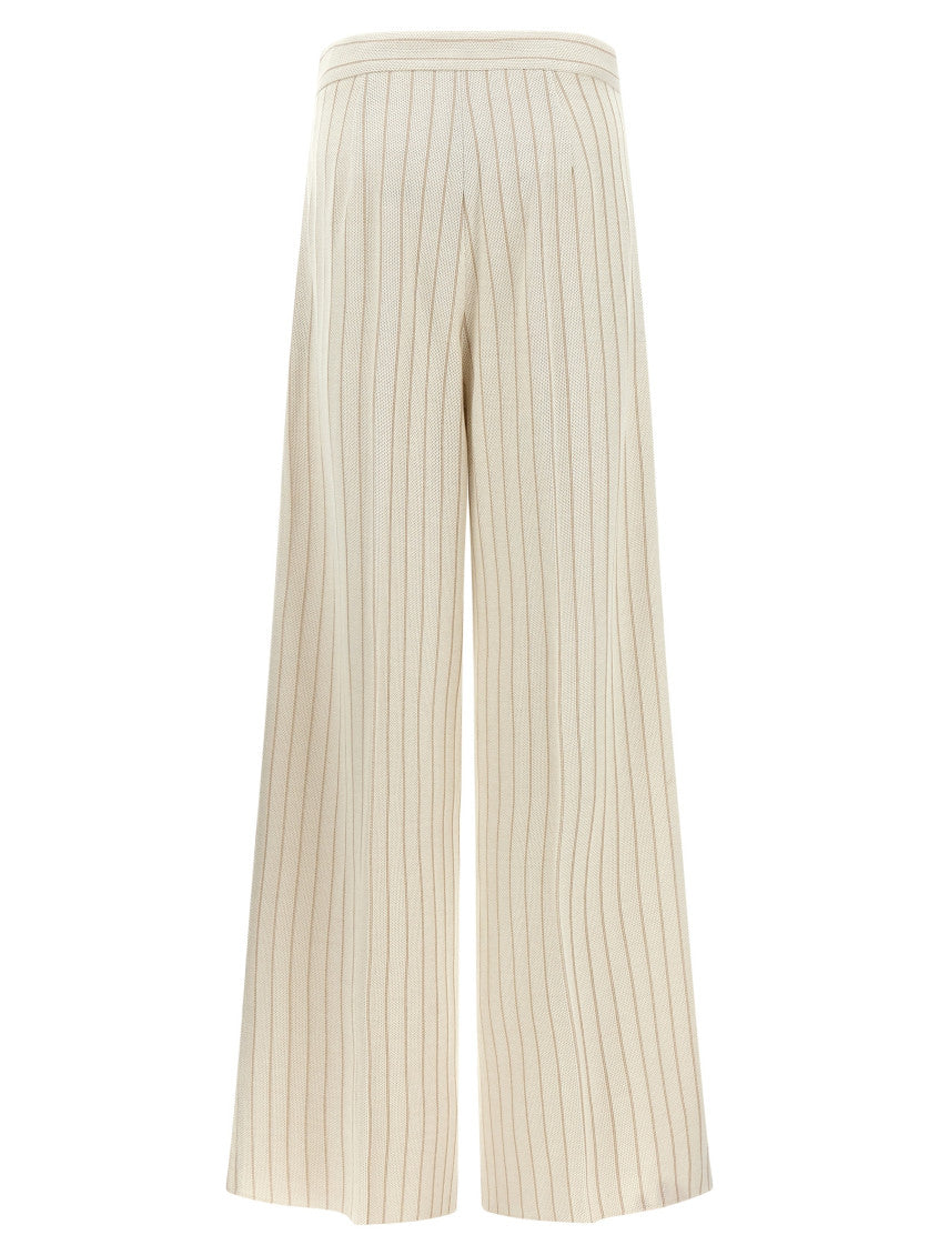 Off White Loose Pleated Pants 2