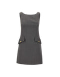Dark Grey Textured Mini Dress 1