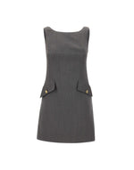 Dark Grey Textured Mini Dress 1