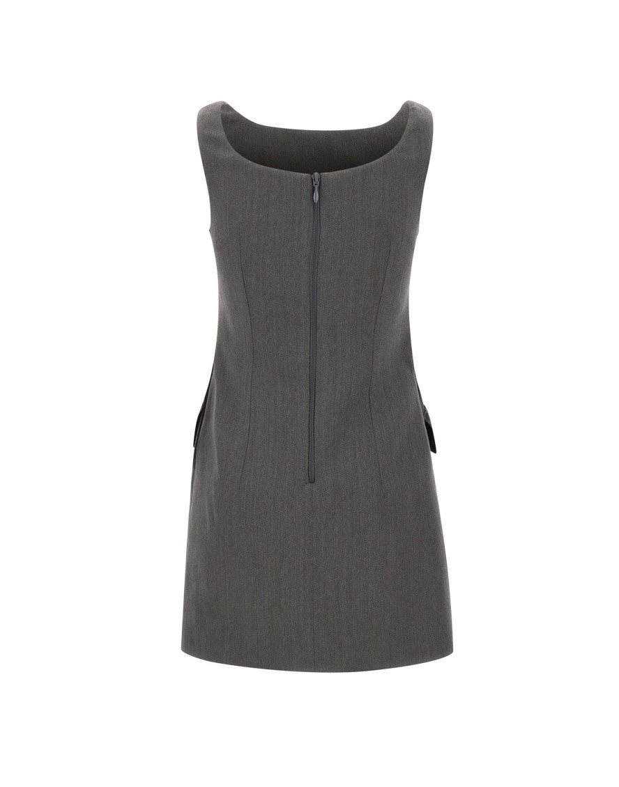 Dark Grey Textured Mini Dress 3